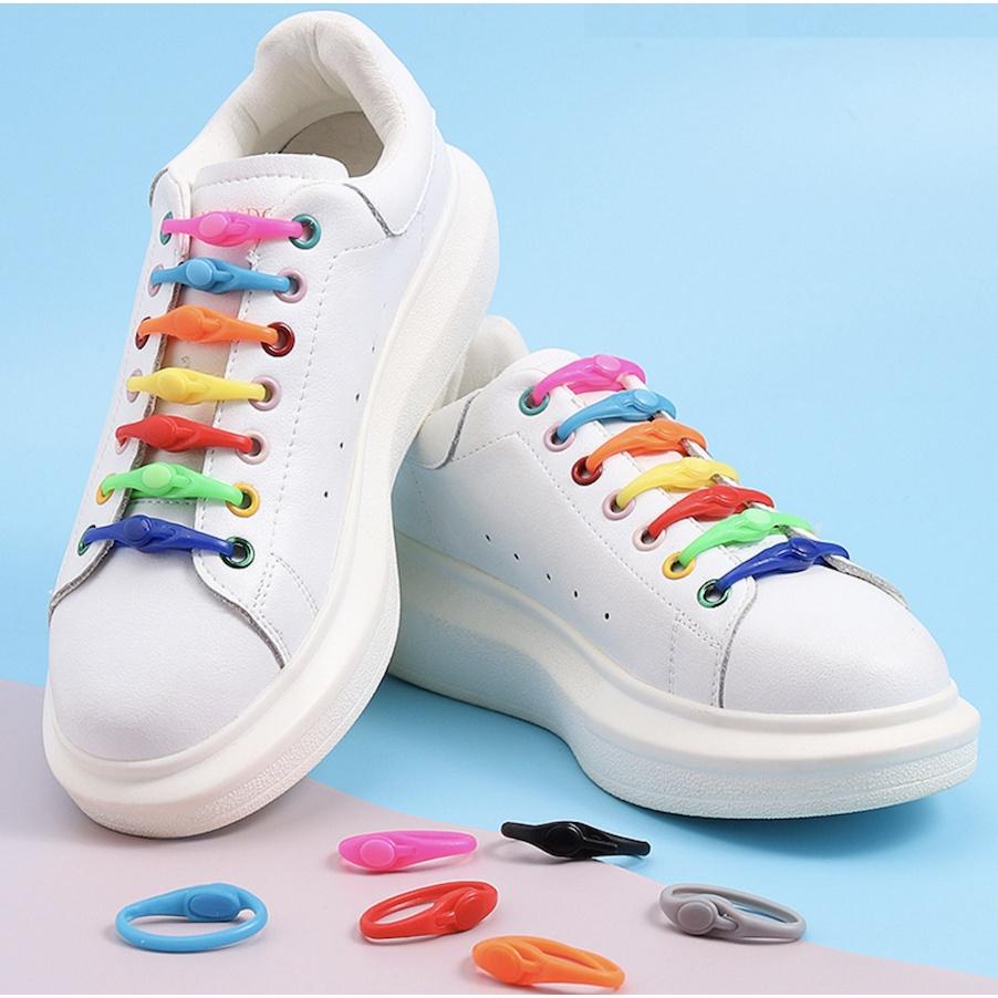 Bộ 10 Dây Giầy,Cột Giầy Silycon Thông minh Thế hệ mới Cao Cấp Vô Cùng Chắc Chắn Tiện Lợi Thích hợp Cho mọi Loại Giày