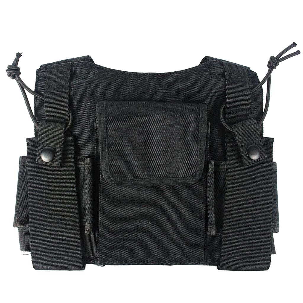 Radio Chest Harness Chest Front Pack Pouch Holster Vest Rig for Two Way Radio Walkie Talkie