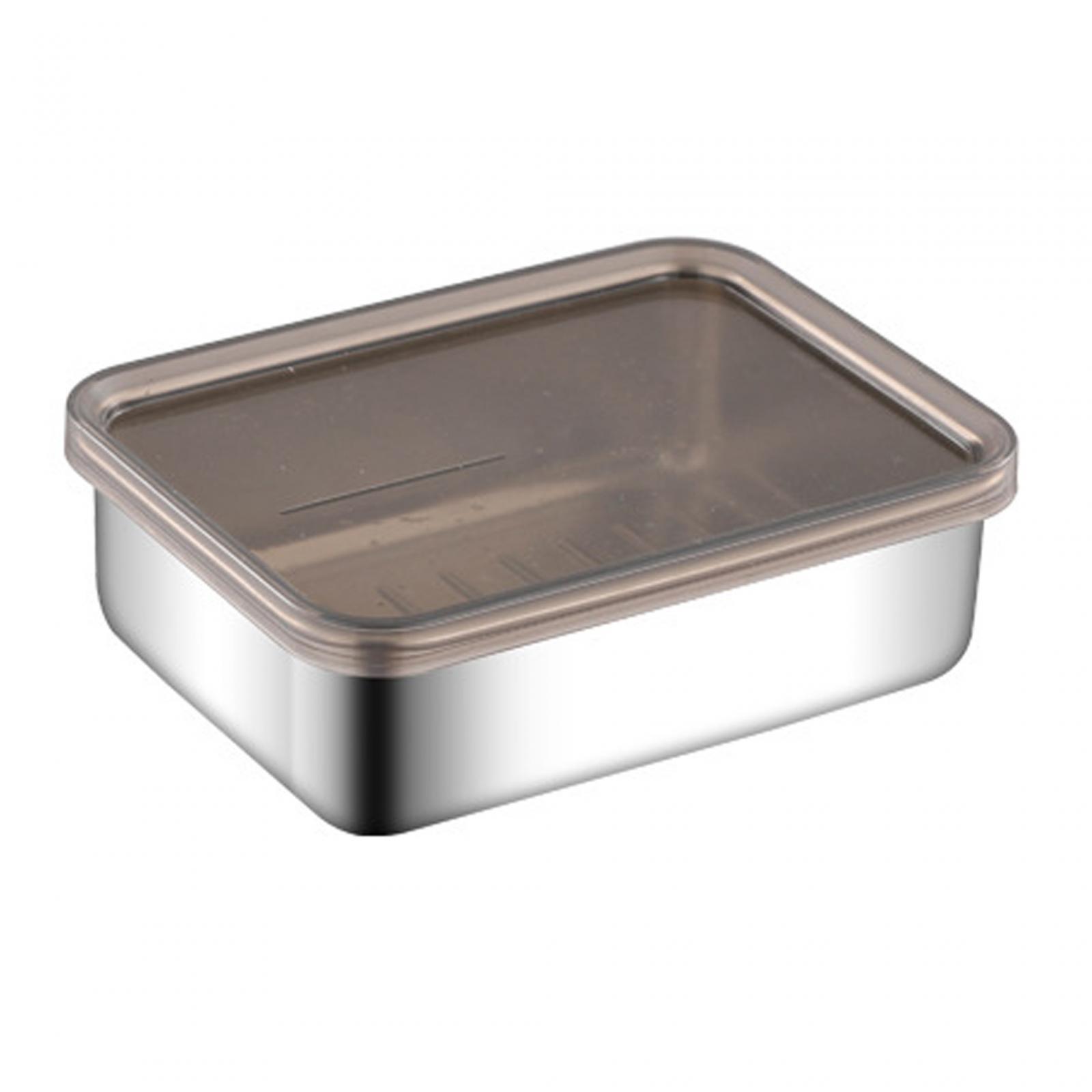 Stainless Steel Food Storage Container Bread Box for Picnic, Office, Travel