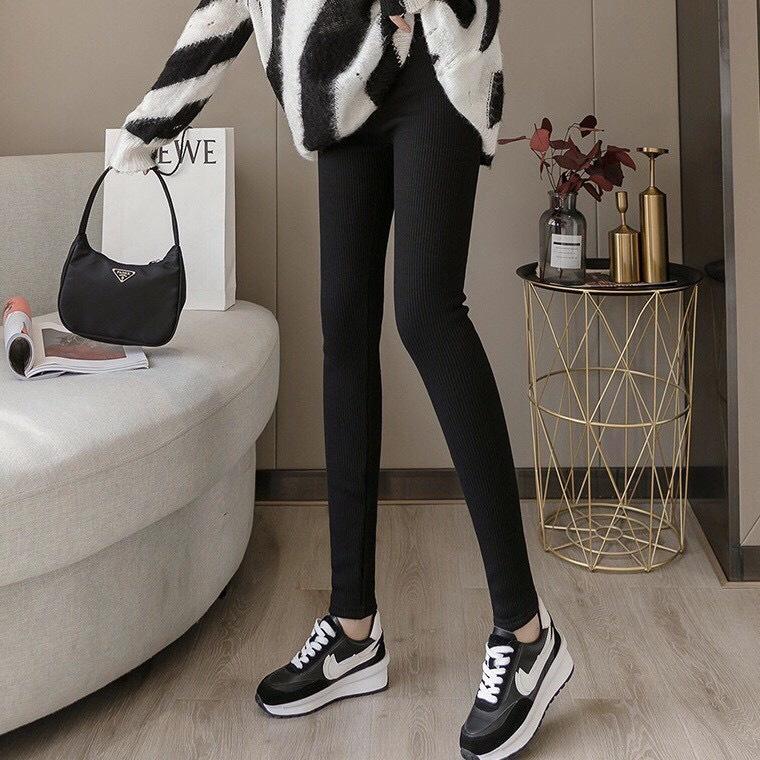 Quần legging nữ dầy dặn co giãn 4 chiều gen bụng tôn dáng_ Quần nỉ nữ siêu ấm QL56