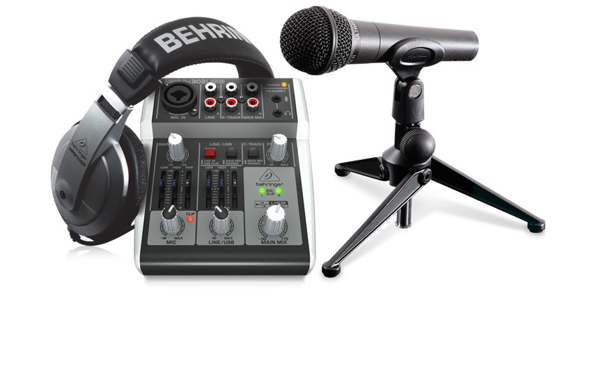 Bộ Thu Âm Interface Behringer PODCASTUDIO 2 USB --Studio Recording- Hàng Chính Hãng