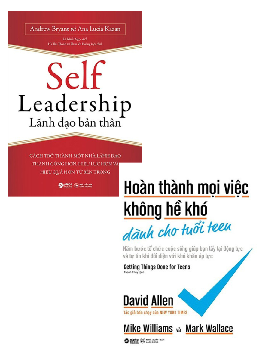 Hình ảnh Combo Lãnh Đạo Bản Thân - Self Leadership + Hoàn Thành Mọi Việc Không Hề Khó Dành Cho Tuổi Teen (Bộ 2 Cuốn) (AL)