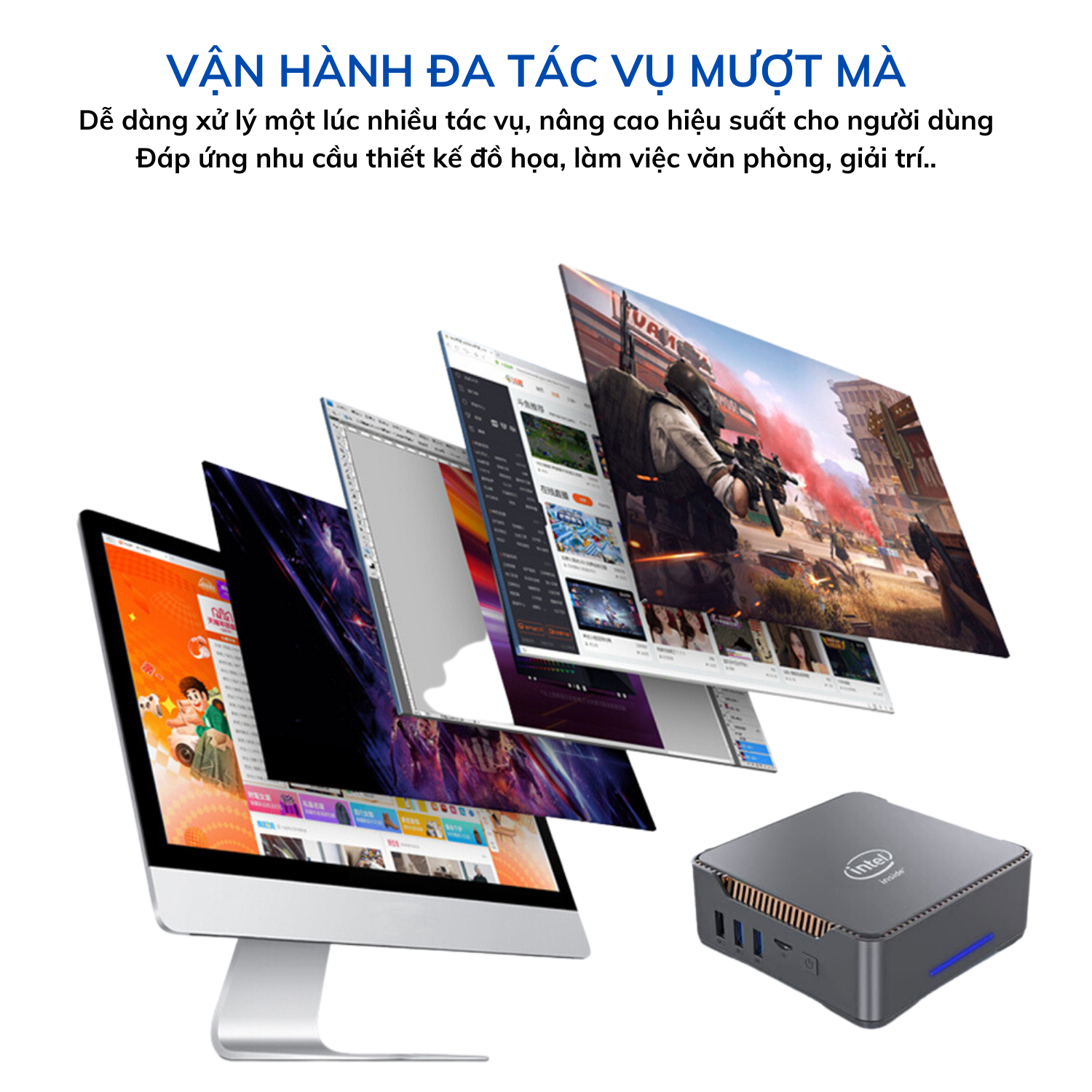 Máy tính để bàn – Máy chủ Server – Mini PC – Intel NUC N100 (Hàng chính hãng)