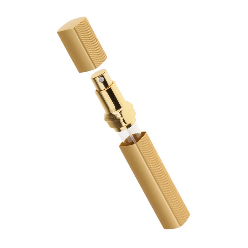 Gold Travel Size Refillable Empty Perfume Atomizer Spray Bottles 12ml 2pcs