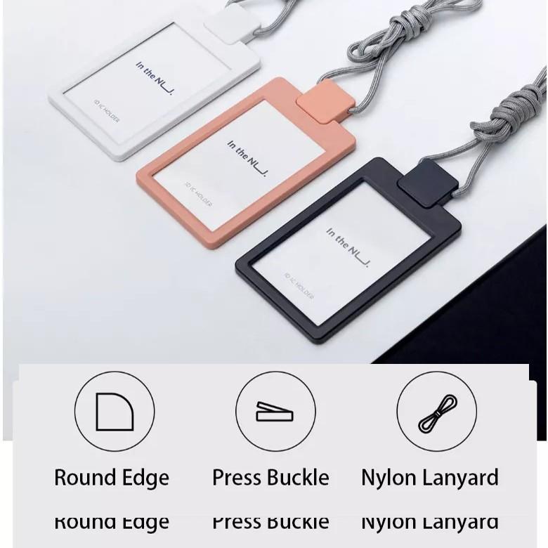 NUSIGN Bao đựng thẻ ID IC NS126 phối dây đeo bằng chất liệu nylon tiện dụng cho nhân viên