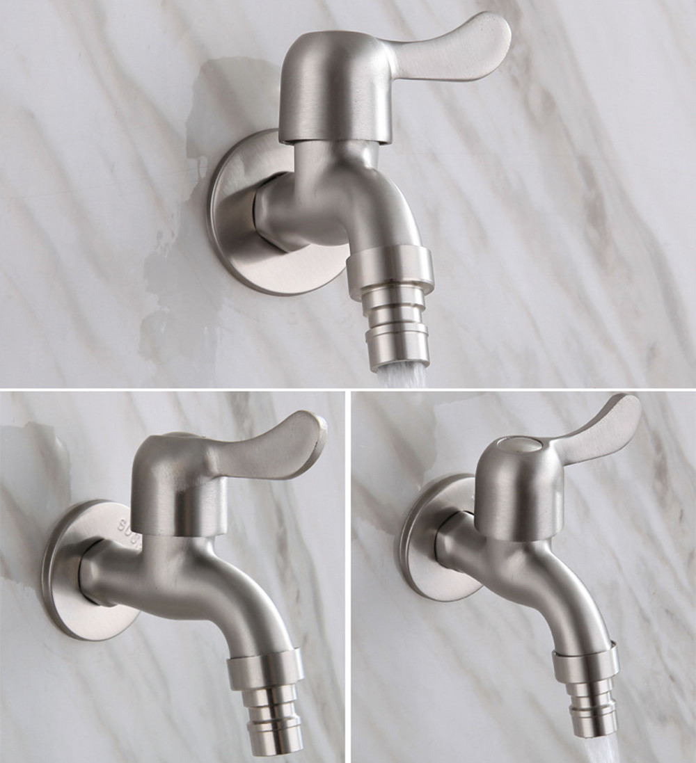 Vòi nước máy giặt KAMA INOX SUS304 - Vòi hồ nước ban công, sân vườn - Hàng chính hãng