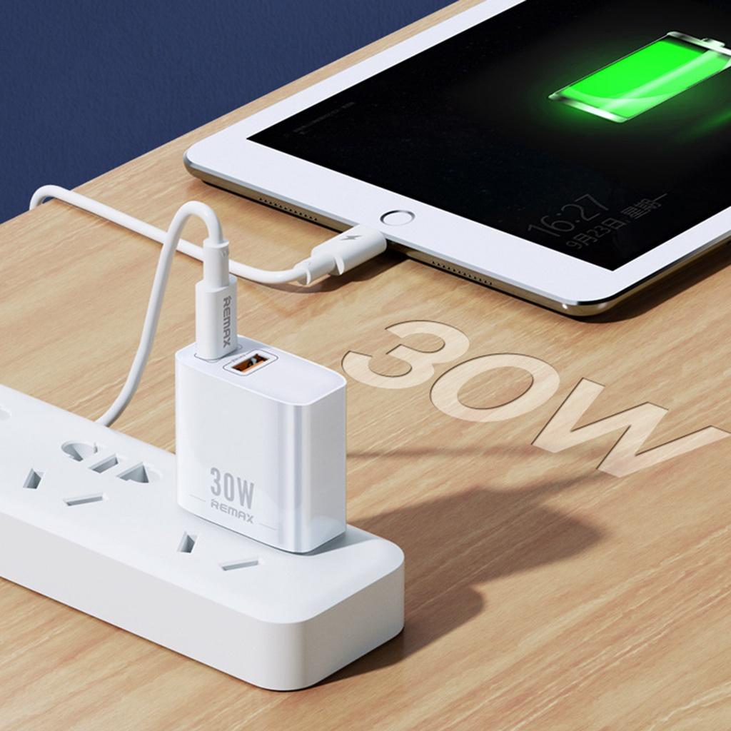 Củ Sạc Nhanh Remax PD 30W USB Type C - Cốc Sạc Hỗ Trợ Sạc Nhanh QC 3.0 Remax RP-U82 - Hàng Chính Hãng Remax