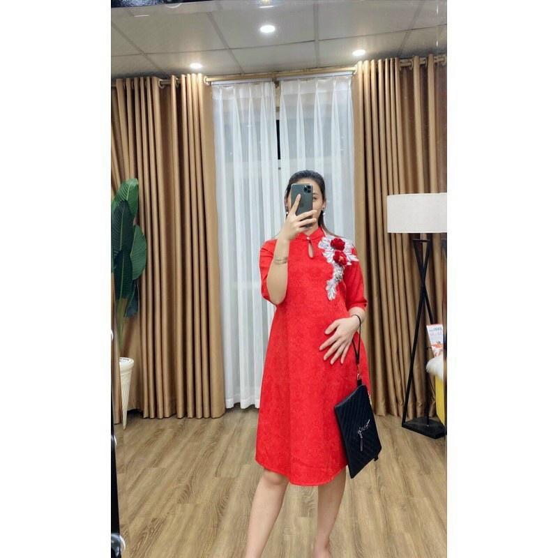 Váy bầu cách tân mẫu mới cho mẹ bầu diện tết cực xinh