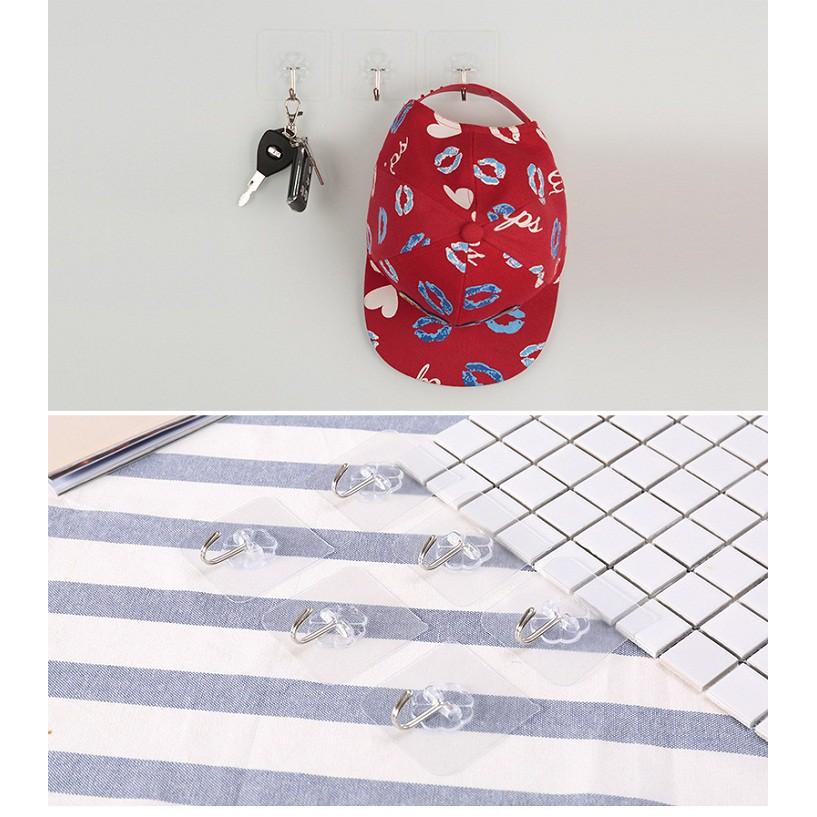 Móc dán dính tường chịu lực trong suốt, siêu dính.