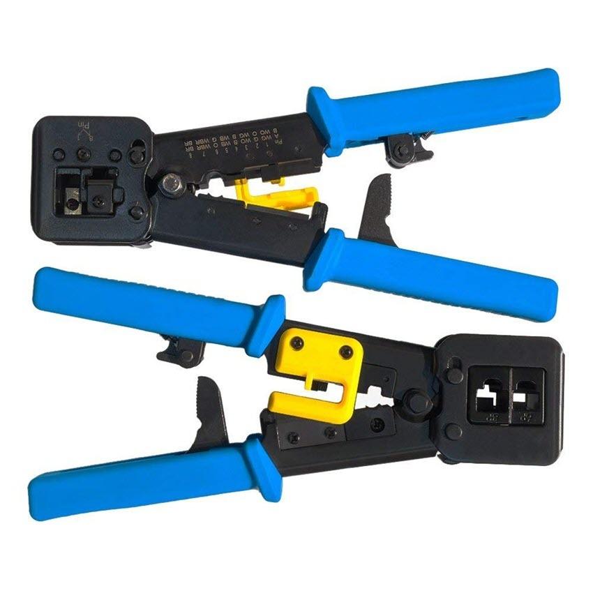 Kìm bấm hạt mạng xuyên thấu - Tặng kèm 10 hạt RJ45 xuyên thấu