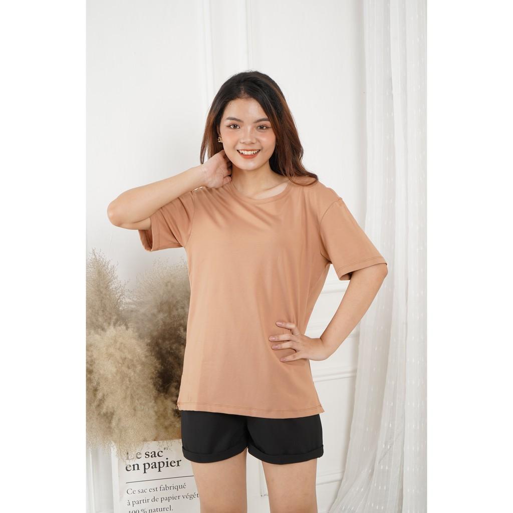Áo thun cổ tròn dáng rộng Free size -Sooyoung- Cotton 100%