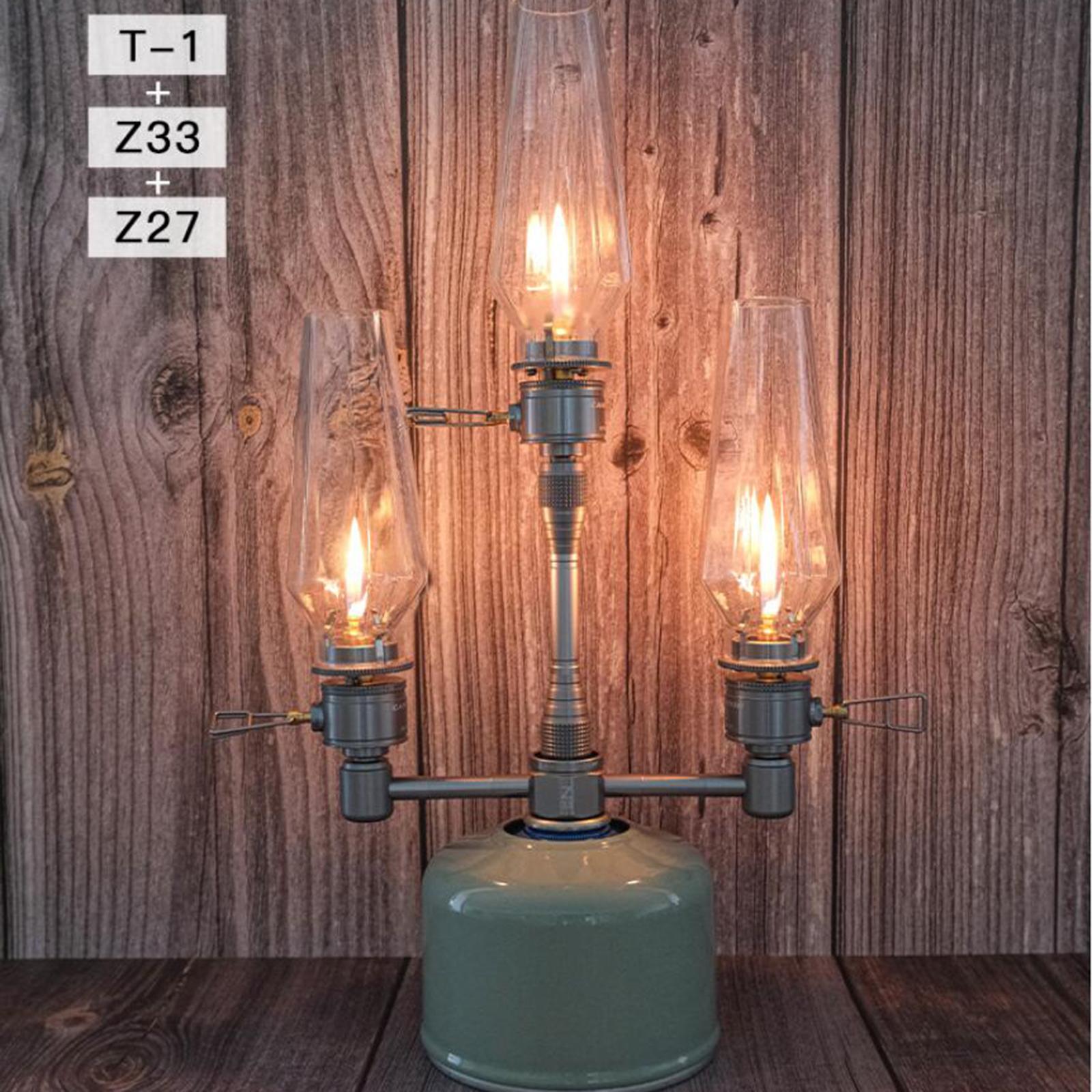 Outdoor Gas Lantern Lamp Tent Light Outdoor Use Picnic Hiking Glass Mantle