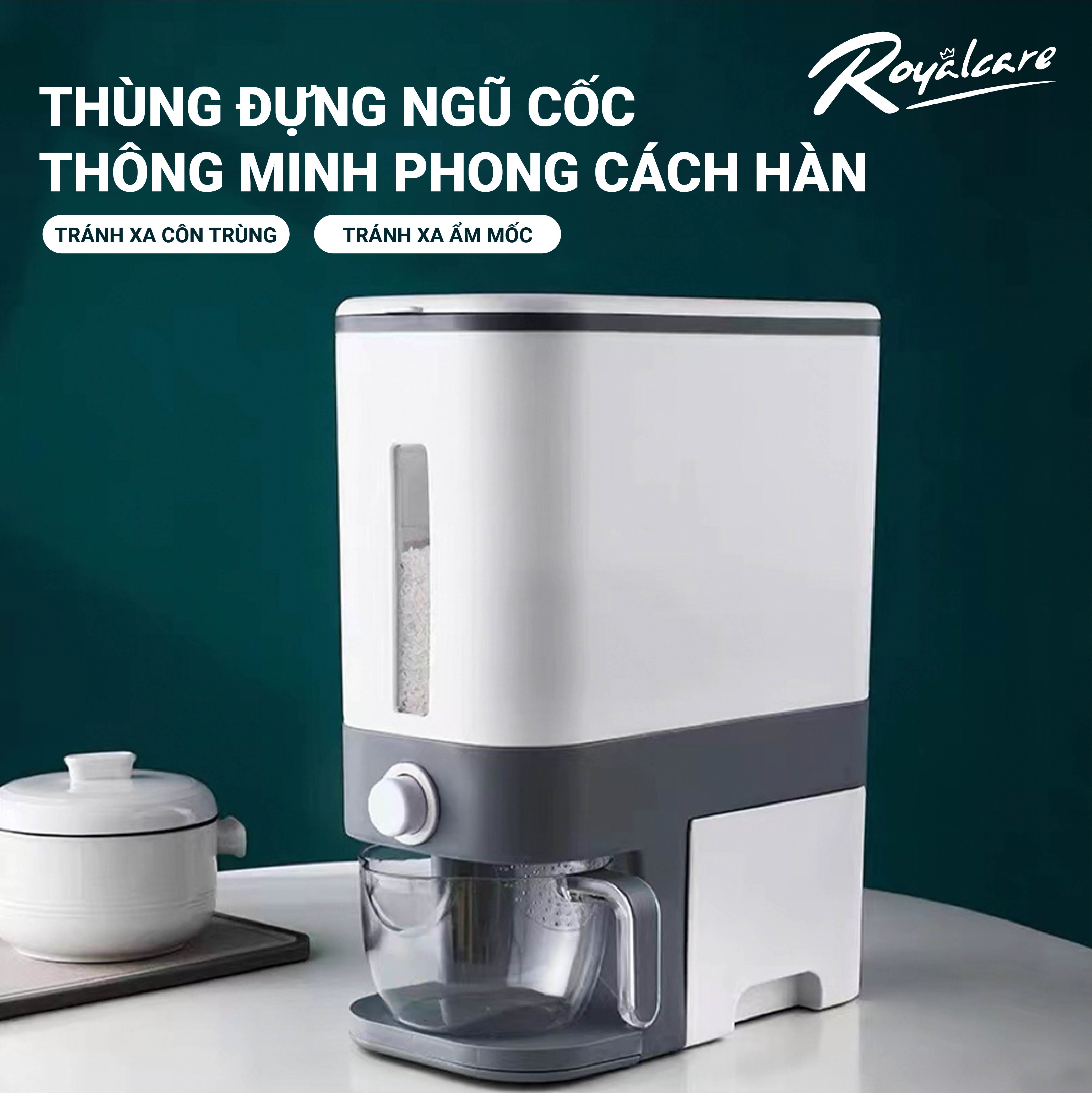 Thùng đựng gạo thông minh Royal Care 6068 - thùng đựng ngũ cốc, chống côn trùng, ẩm mốc