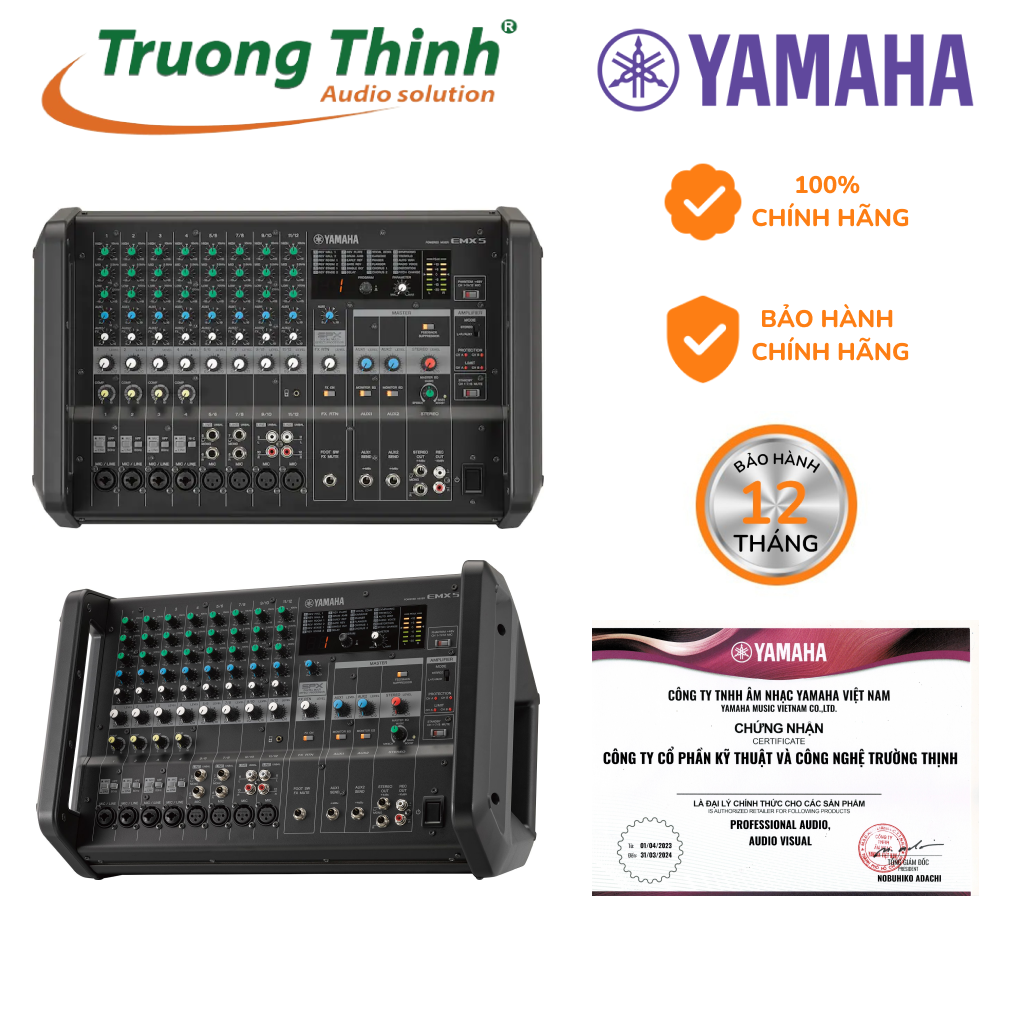 Power mixer Yamaha EMX5 - Mixer kèm công suất Yamaha EMX5 - Mixer Analog Yamaha EMX5 - HÀNG CHÍNH HÃNG