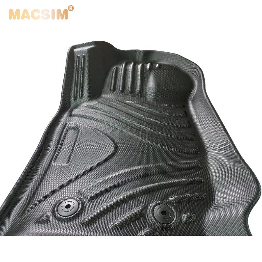 Thảm lót sàn xe ô tô Mazda Bt50 2013-2019 Nhãn hiệu Macsim chất liệu nhựa TPE đúc khuôn cao cấp - màu đen