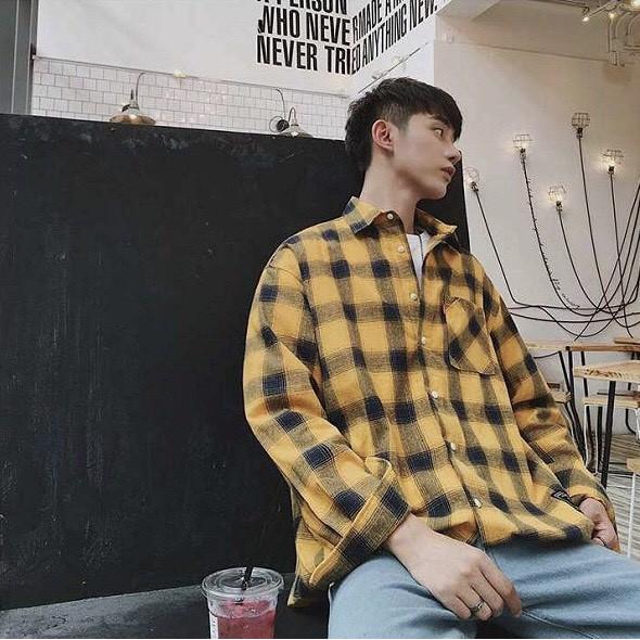Áo sơmi Caro Unisex form rộng nam nữ phong cách ulzzang wind