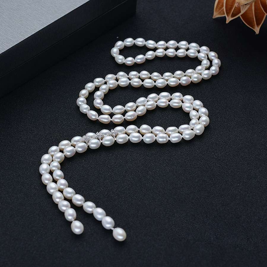 Vòng Cổ Ngọc Trai Thiên Nhiên Cao Cấp - Dáng Dài Quyến Rũ - Trang Sức Cô Tấm - PYTHON PEARL (8-9ly) - CTJ3608