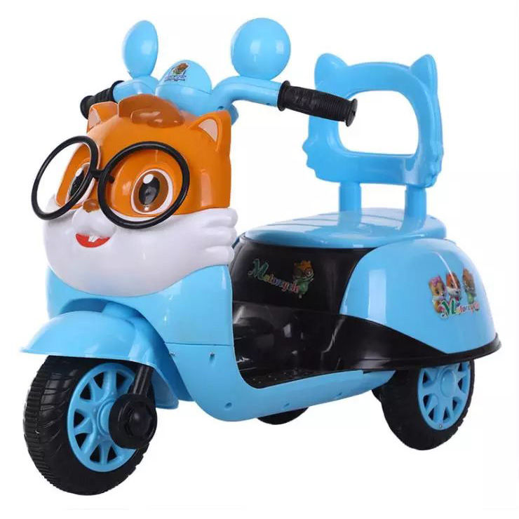 Xe máy điện trẻ em Vespa sóc đeo mắt kính 6688, 2-4 tuổi