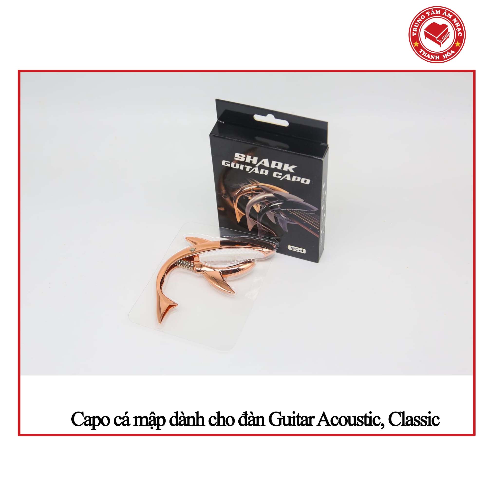 Capo cá mập nhiều màu dành cho đàn Guitar Acoustic, Classic chắc chắn âm chuẩn || Hàng chất lượng