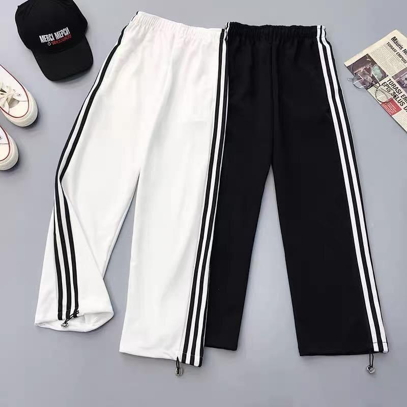 Quần jogger nam nữ 3 sọc,dây rút, thể thao đủ size fom rộng unisex