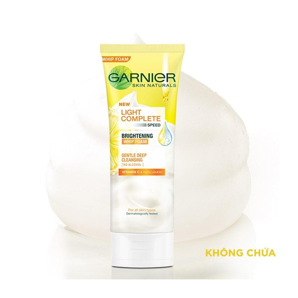 Sữa rửa mặt tạo bọt sáng da Garnier Light Complete Vitamin C Whip Foam 100ml