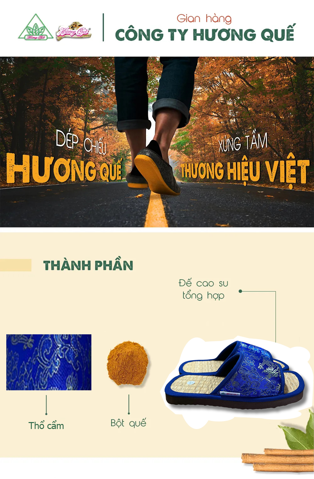 Dép chiếu đi trong nhà Hương Quế DCQ-77 thích hợp mang trong nhà, trong văn phòng