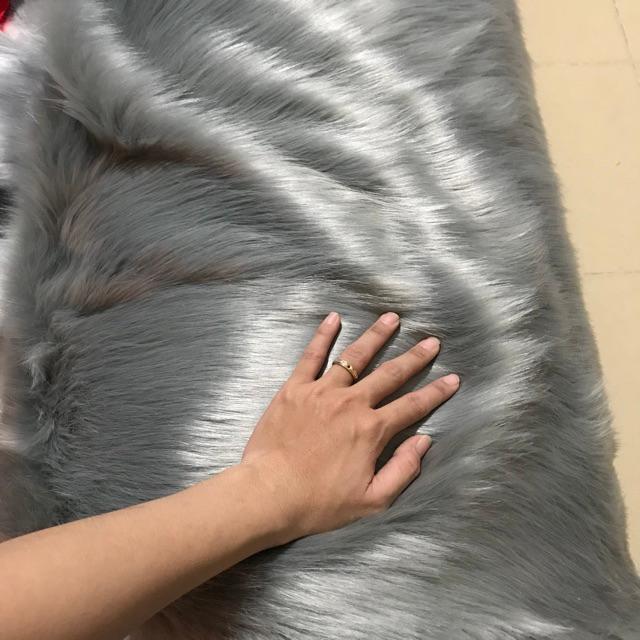 THẢM LÔNG XÁM TRO LÔNG DÀI - SIZE LỚN