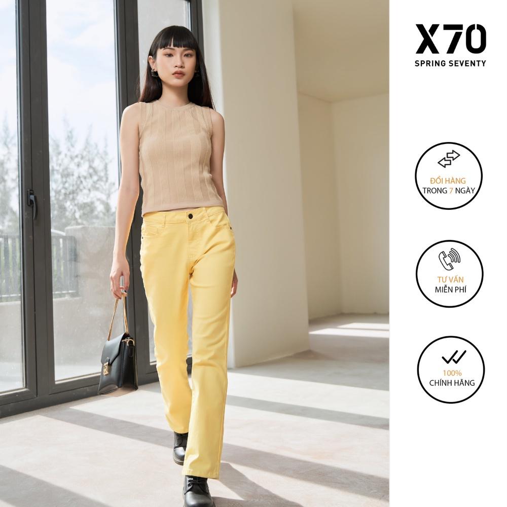 Quần Jean Nữ Trơn Kiểu Dáng Ổng Loe Thiết Kế Thời Trang X70 - 05610018