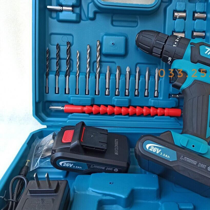 Máy khoan pin 26v 3 chức năng-có khoan búa