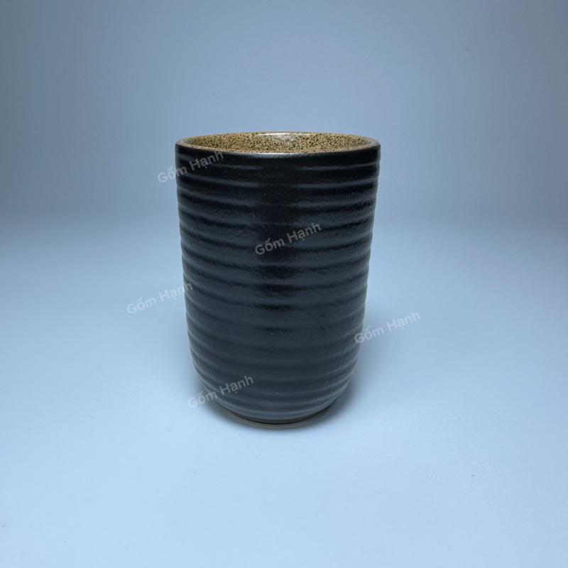 Cốc ly gốm sứ Bát Tràng dáng trụ vintage dung tích 280ml - Cốc Trà Xanh Cốc uống Cafe Trà đá