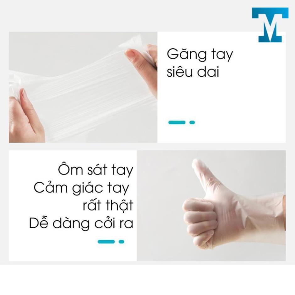 Găng tay nấu ăn - găng tay làm bếp siêu dai Victoria Bay chất liệu TPE không mùi chống nhăn hộp 100 cái size M