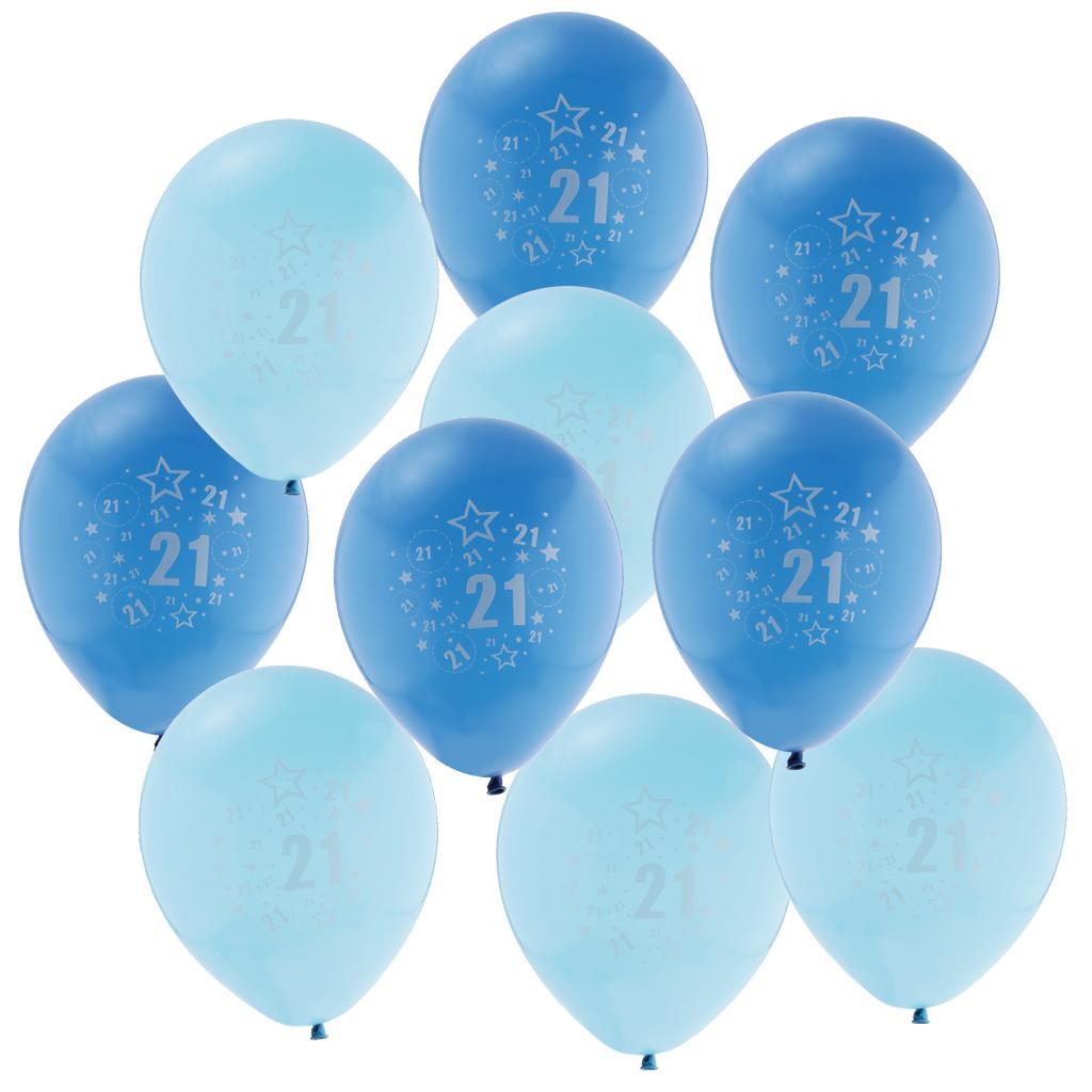 10pcs Age 21 Latex Balloon Happy Birthday Anniversary Balloon Decor