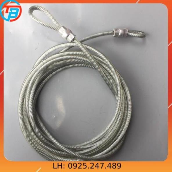 Dây cáp khóa xe bọc nhựa Phi 8mm -  Dài 3 mét CÁP THÉP Thái Bình VinàN