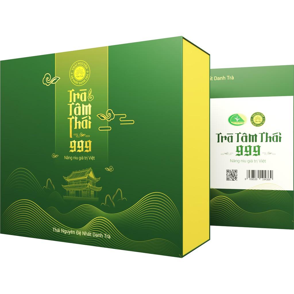 Trà Đinh Thái Nguyên Cao Cấp hộp 4 gói 100g Trà Tâm Thái 999 Trà Đinh Tân Cương Cao Cấp H400gDCC999