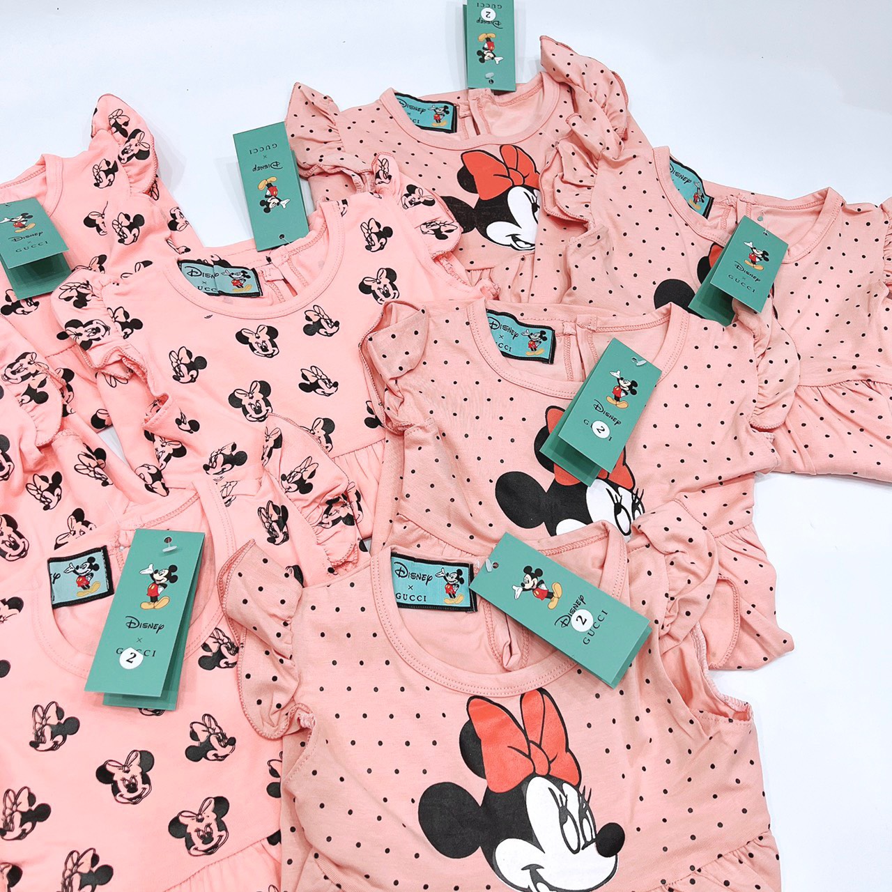 SET 2 VÁY MICKEY THUN CỘC TAY MÙA HÈ CHO BÉ GÁI SIÊU XINH, CHẤT VẢI MỊN COTTON 4C CO GIÃN XINH XẮN