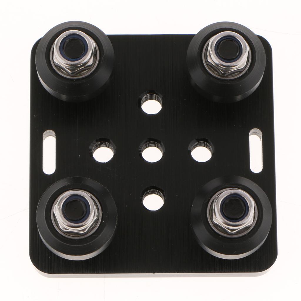 3D Printer V Gantry Plate Special Slide Platefor Aluminum Profiles with Solid Wheel/ 3SET Black
