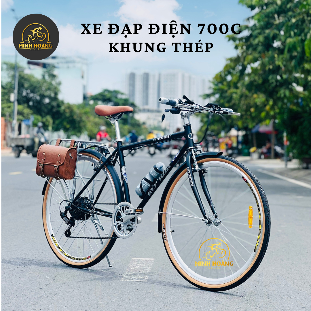 XE ĐẠP ĐIỆN 700C - KHUNG THÉP