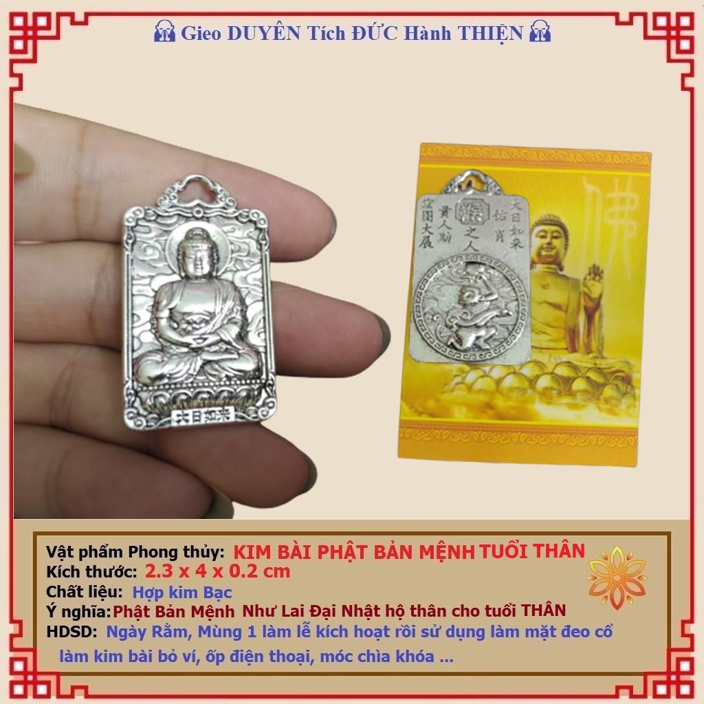 Kim Bài Phật Bản Mệnh tuổi THÂN - Như Lai Đại Nhật