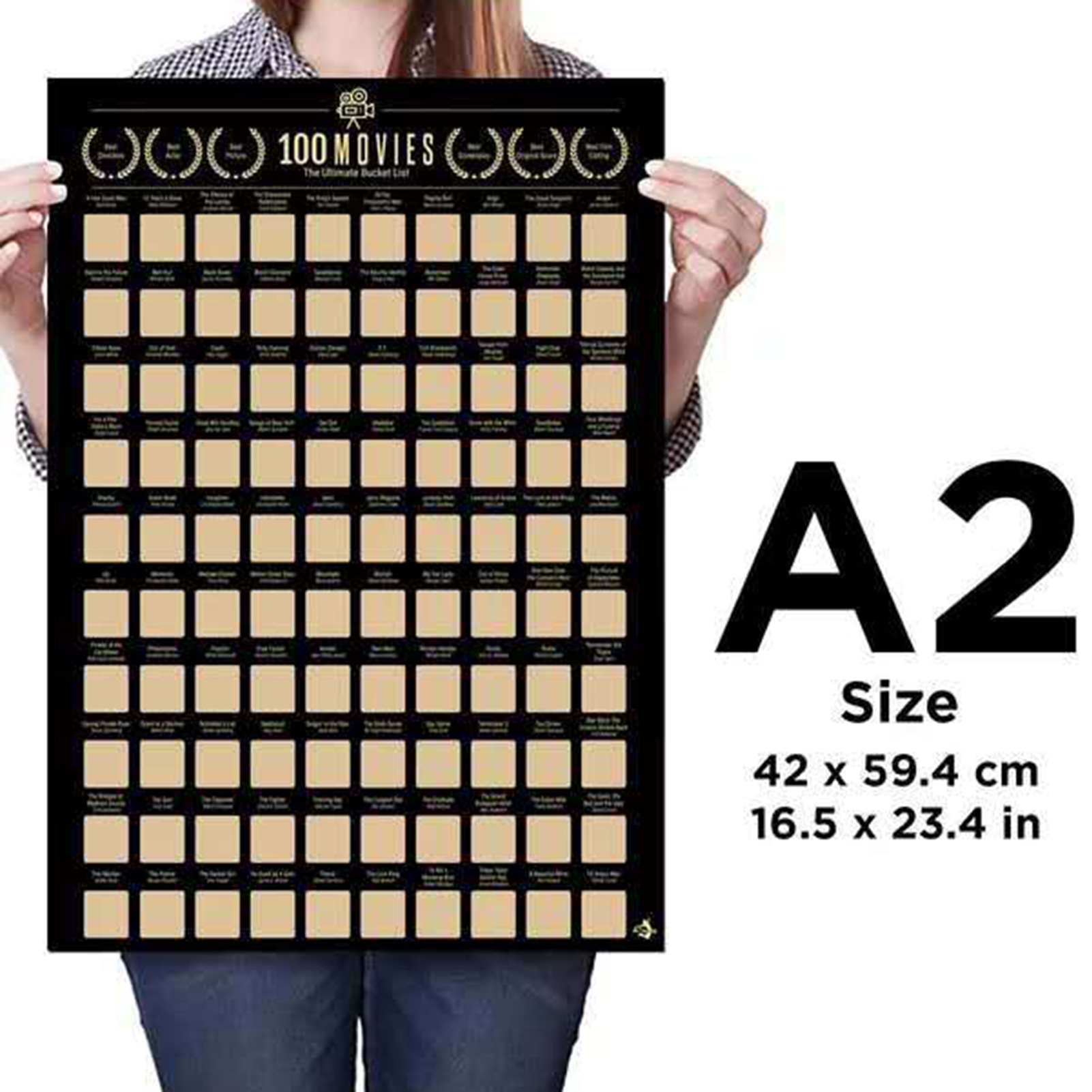 Áp phích giới thiệu 100 bộ Phim kích thước 594 * 420mm