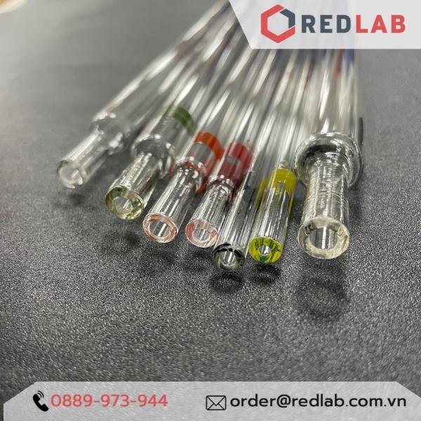 Combo pipet thủy tinh loại dài có chia vạch nhiều thể tích và quả bóp Cao Su / Silicon đi kèm