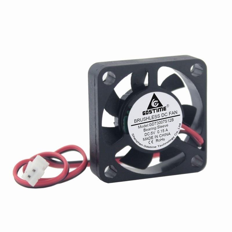 Gdstime 1 pcs 30mm x 7mm Small Cooler Fan 1V DC Brushless Mute Cooling Fan 30x30x7mm 1.0 1Pin 3cm 3007