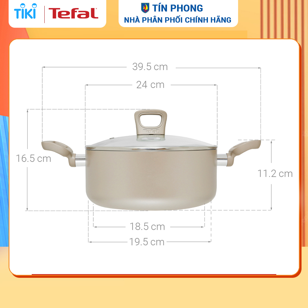 Nồi chống dính đáy từ Tefal Sensations H9104614 24cm - Hàng chính hãng