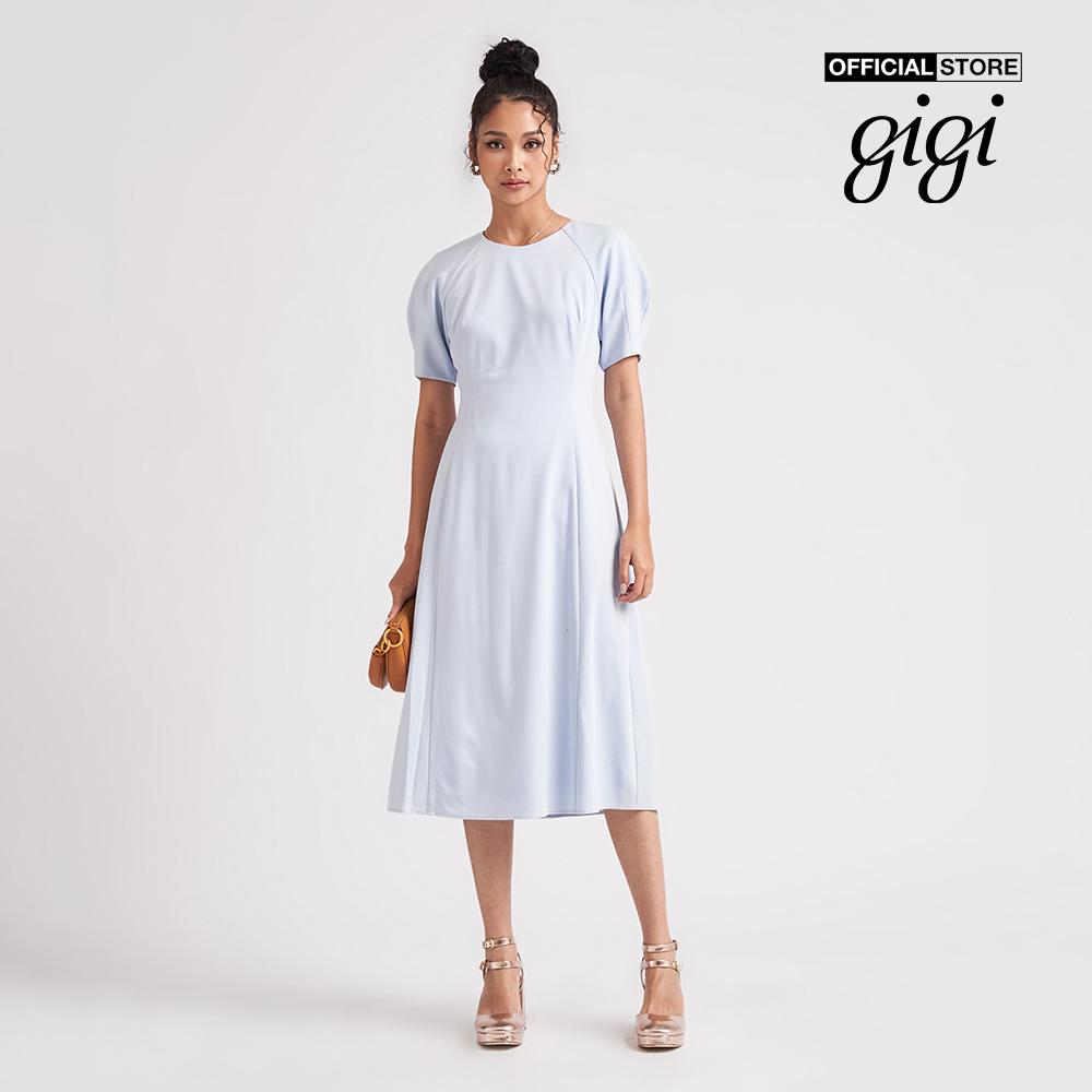 GIGI - Đầm midi tay ngắn cổ thuyền thanh lịch G2102D222144