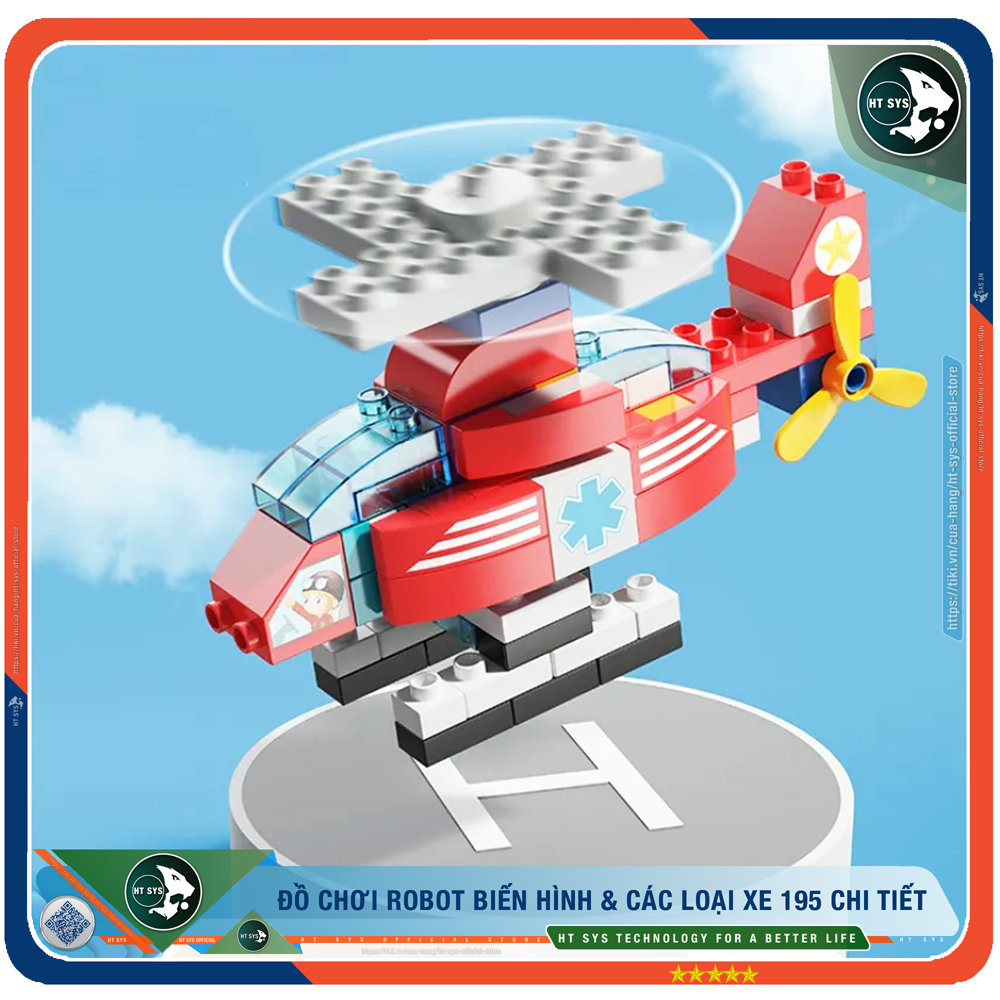 Robot Biến Hình - 195 Chi Tiết, Chất Liệu ABS Cao Cấp - Đồ Chơi Lắp Ráp HT SYS Giúp Bé Phát Triển Trí Tuệ - Hàng Chính Hãng