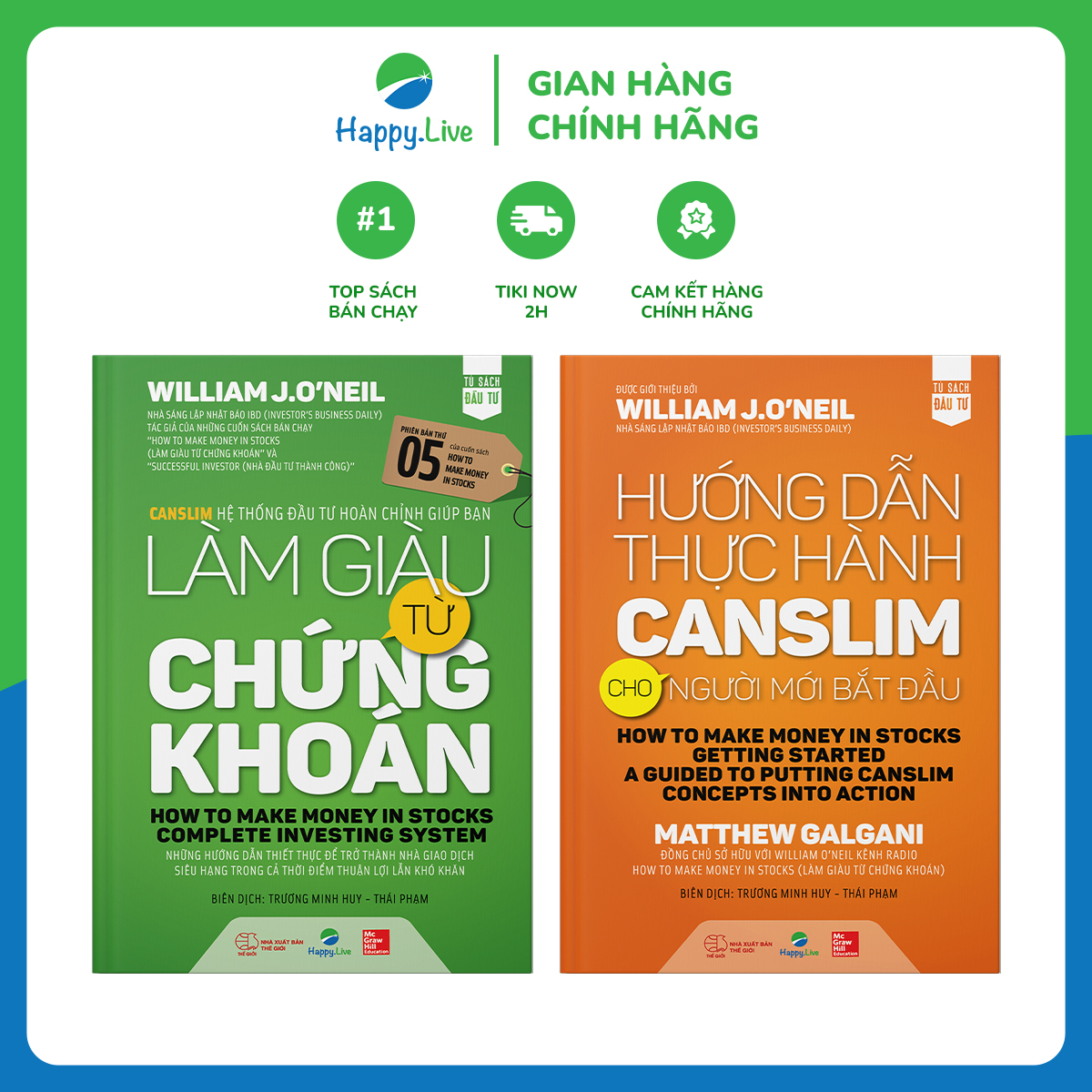 Bộ sách Làm Giàu Từ Chứng Khoán phiên bản mới + Hướng Dẫn Thực Hành CANSLIM Cho Người Mới Bắt Đầu