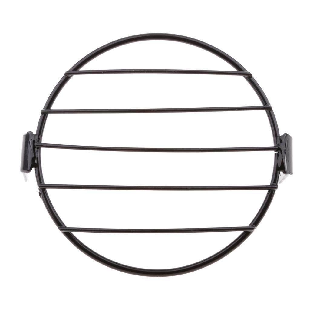 Metal 6.7" Vintage Round Headlight Lamp Grill Protective Net Cover