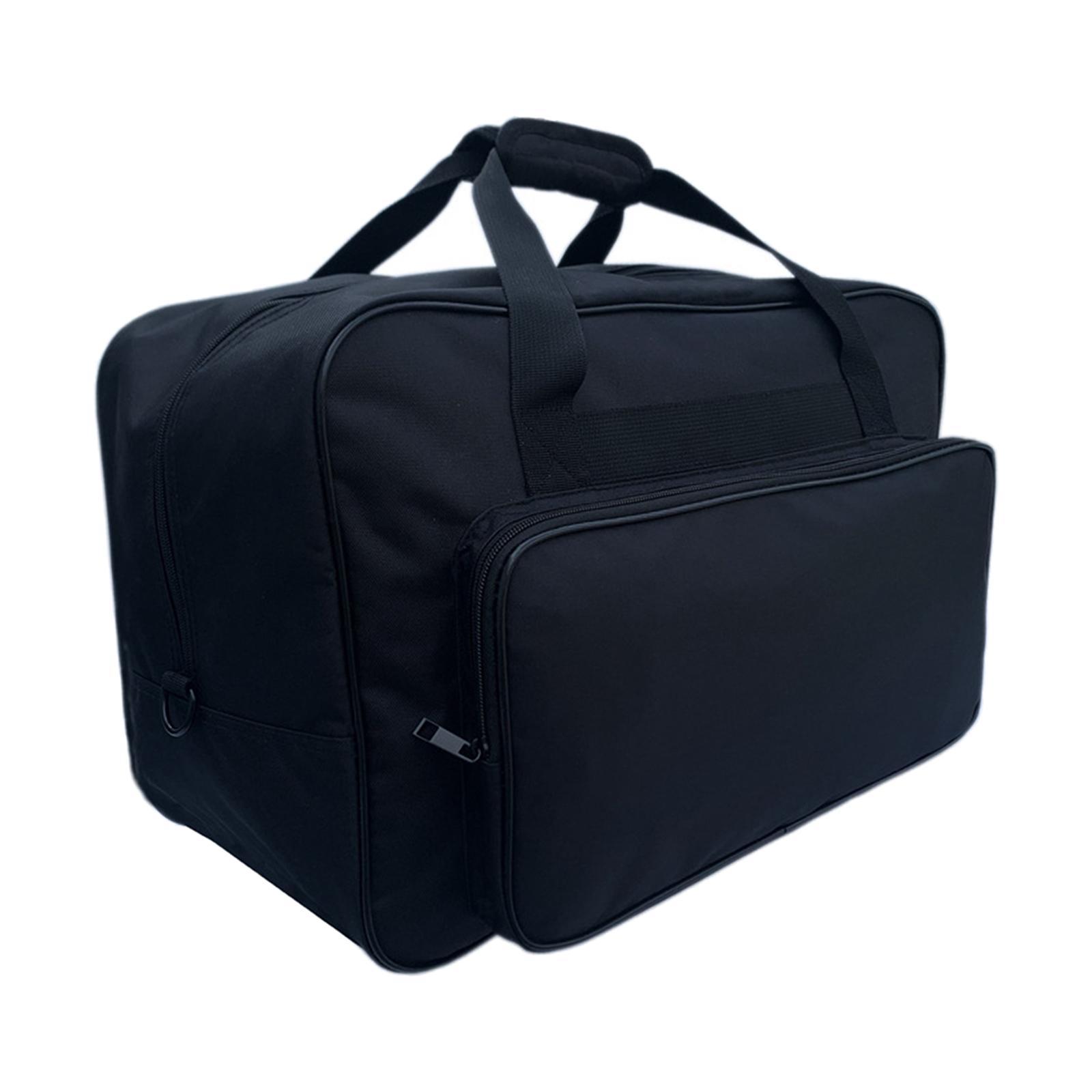 Black Sewing Machine Storage Bag Tote Shoulder Bag Portable Carrying Case Universal Oxford Cloth Travel Compatible with Most Sewing Machines