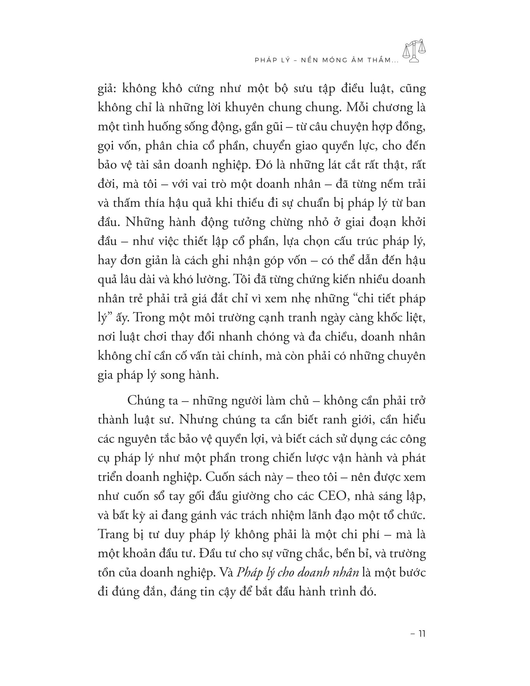 Sách - Pháp Lý Cho Doanh Nhân - Bảo Vệ Tài Sản - Giữ Gìn Danh Tiếng - Phát Triển Bền Vững