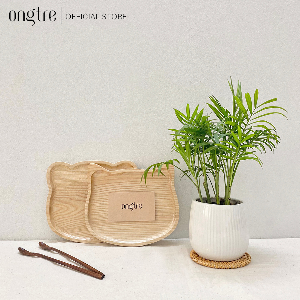 Khay gỗ ONGTRE tự nhiên hình tròn, chữ nhật, vuông, Nhiều kích thước, Gỗ Tần Bì nguyên khối,