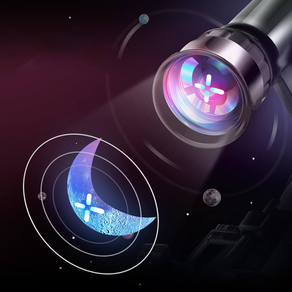 Outdoor Telescope High Clear Astronomical Refracting Telescope Science Teaching Toy with 20X 30X 40X Magnification Eyepieces Tripod for Kids Children Beginners